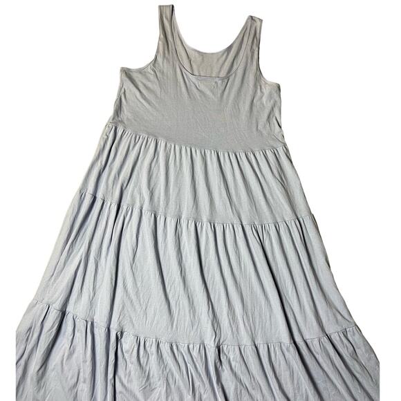 J. Crew Jersey Soft Broken In Tiered Maxi Removable Belt Peri Shadow Size Medium - Picture 9 of 10